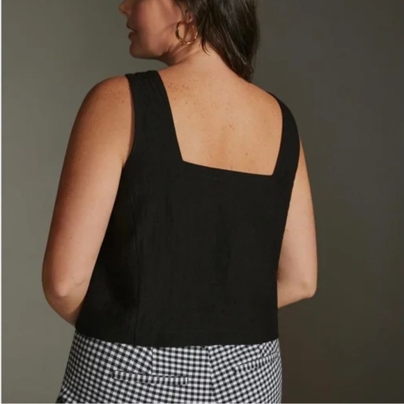 PORRIDGE By ANTHROPOLOGIE Linen Crop Top - Picture 2 of 10